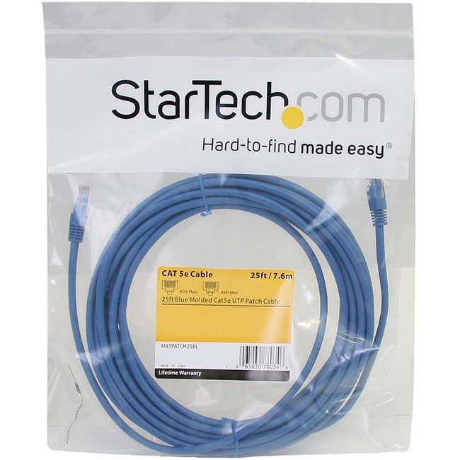 StarTech.com M45PATCH25BL networking cable Blue 299.2" (7.6 m) Cat5e U/UTP (UTP)