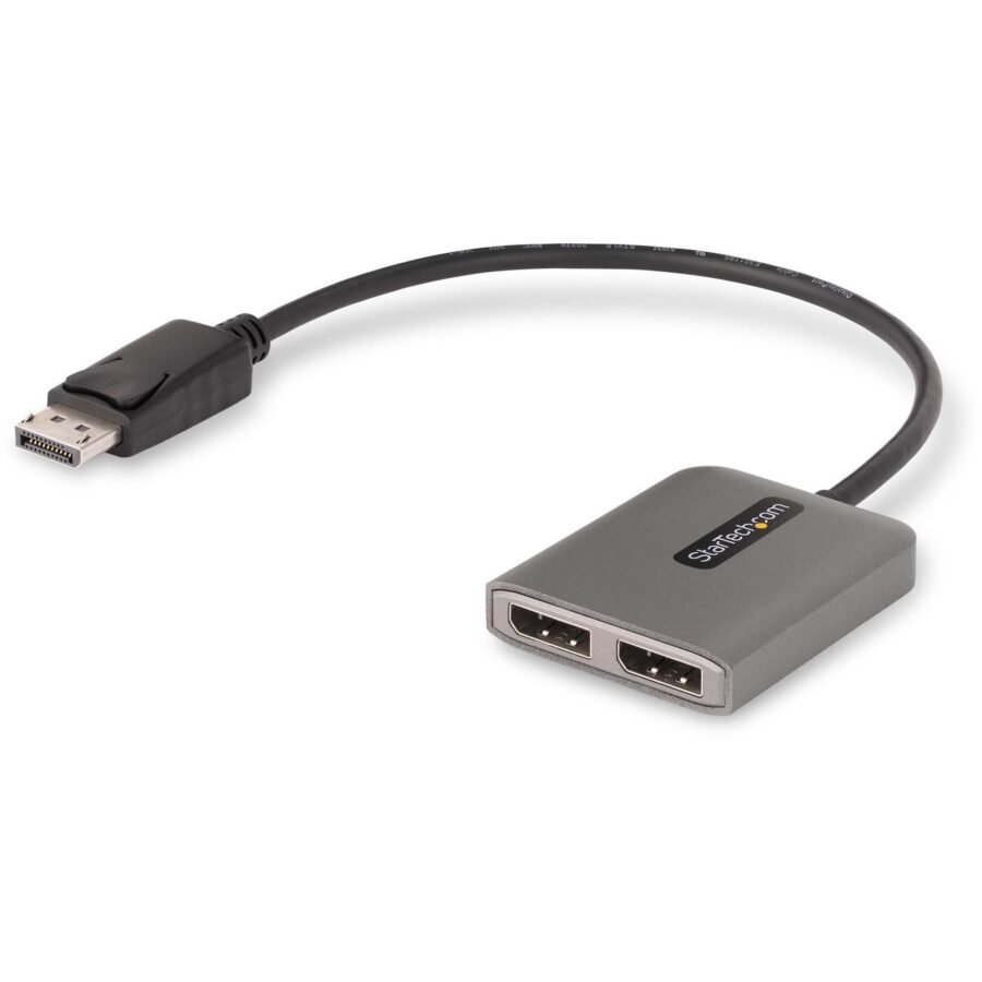 StarTech.com MST14DP122DP video cable adapter 11.8" (0.3 m) DisplayPort 2 x DVI Gray