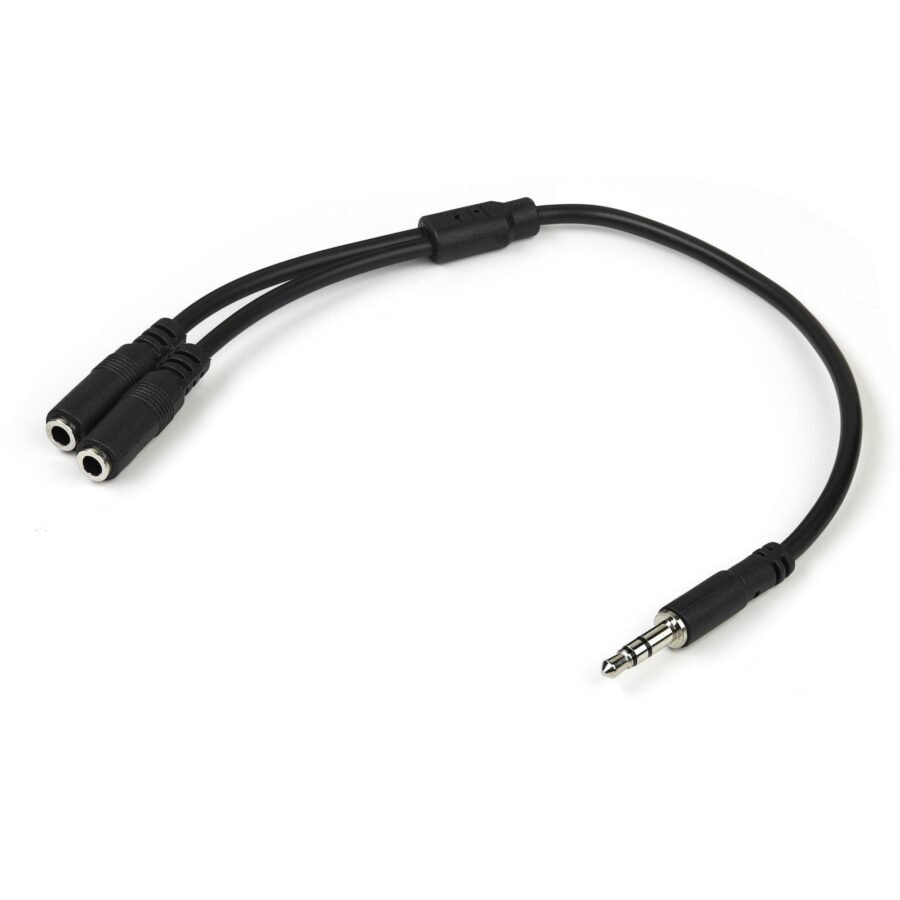 StarTech.com MUY1MFFS audio cable 7.87" (0.2 m) 3.5mm 2x3.5mm Black
