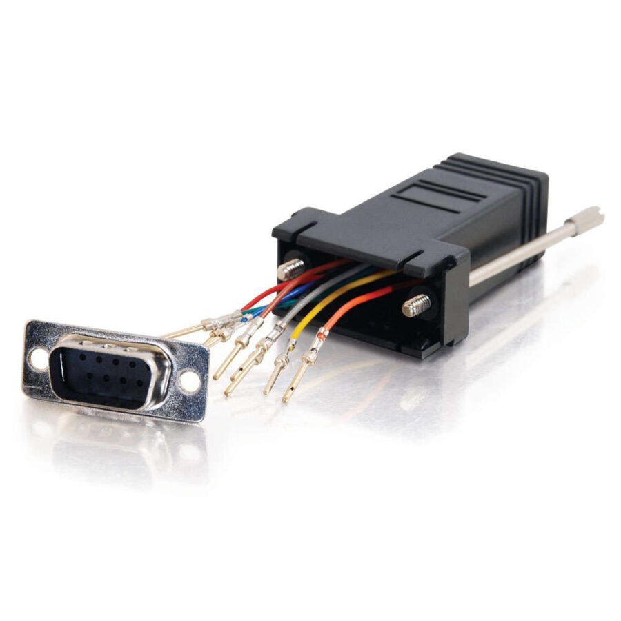 C2G RJ45/DB9M Black