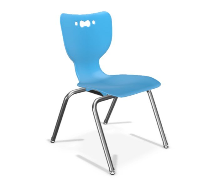 MooreCo Hierarchy Hard seat Hard backrest Blue Chrome