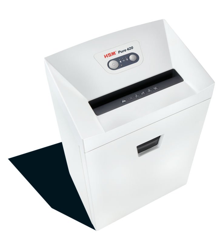 HSM Pure 420 paper shredder Cross shredding 0.185" (4.7 mm) White