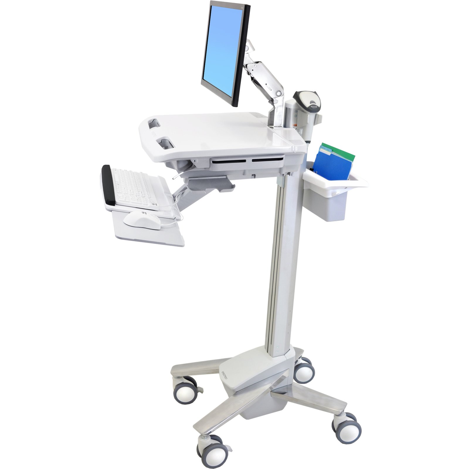 Ergotron StyleView EMR Cart with LCD Arm White Flat panel Multimedia cart