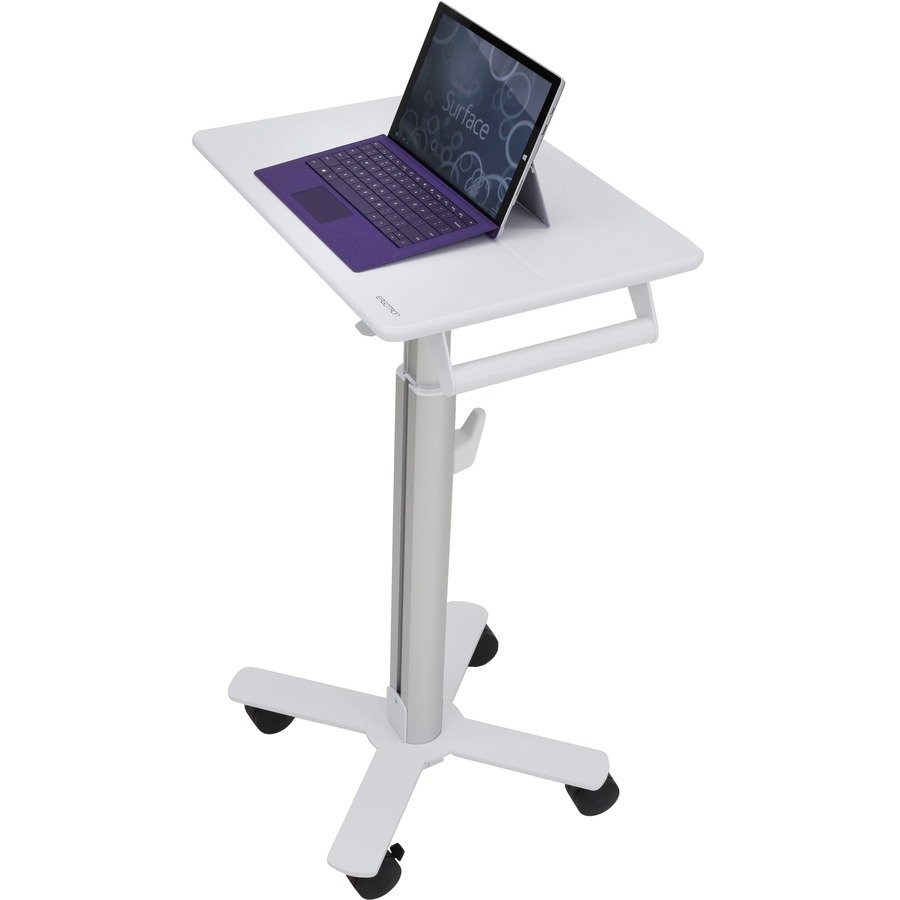 Ergotron StyleView S-Tablet Cart, SV10 Aluminum, White Multimedia cart
