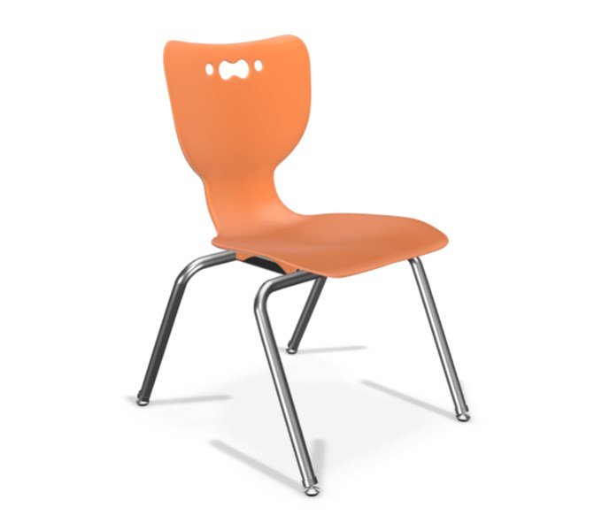 MooreCo Hierarchy Hard seat Hard backrest Orange Chrome