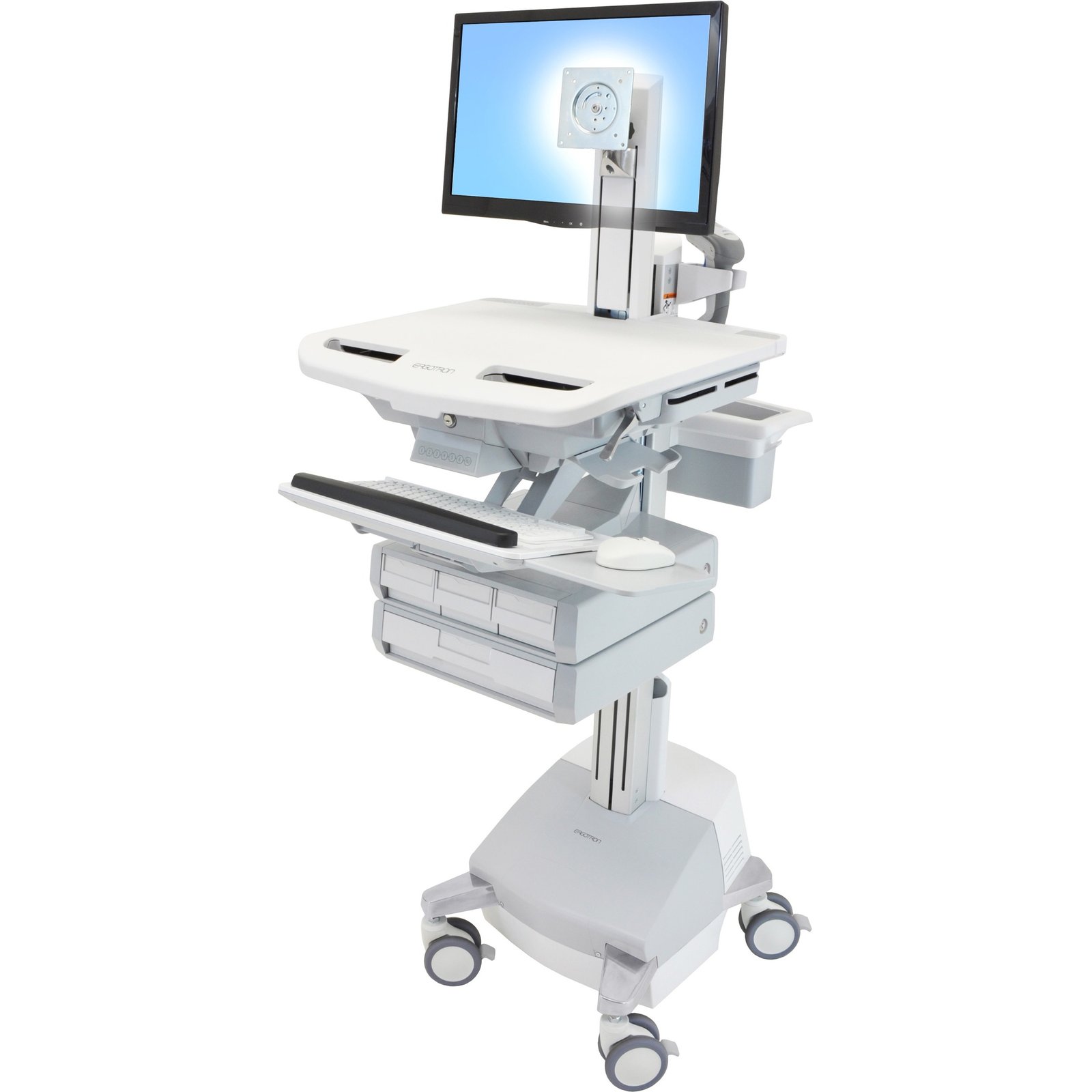 Ergotron StyleView Aluminum, Gray, White Flat panel Multimedia cart