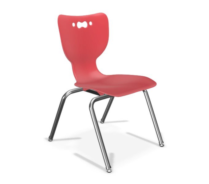 MooreCo Hierarchy Hard seat Hard backrest Red Chrome