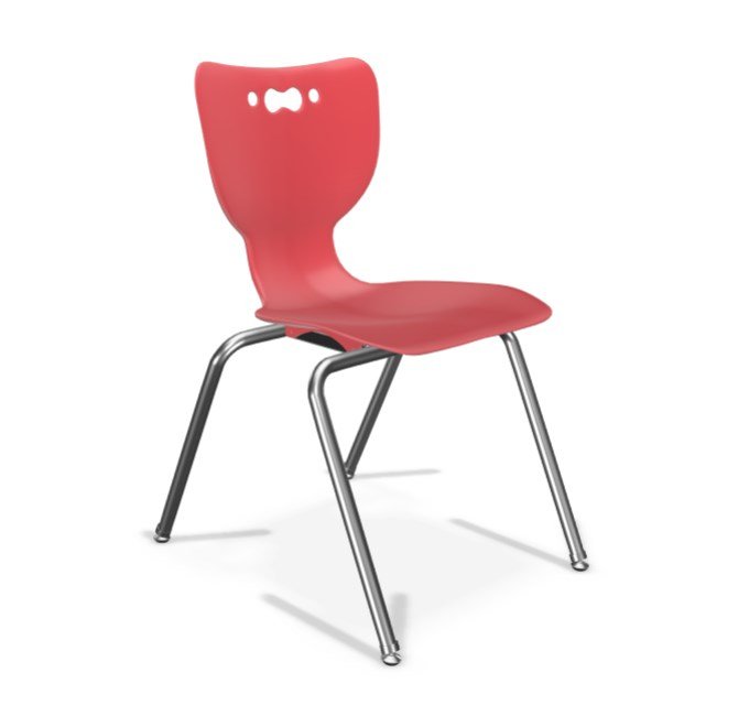 MooreCo Hierarchy Hard seat Hard backrest Red Chrome