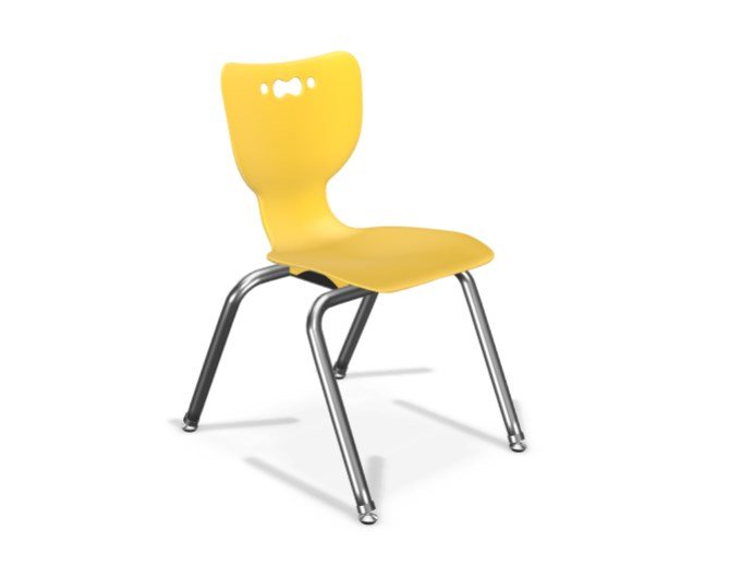 MooreCo Hierarchy Hard seat Hard backrest Yellow Chrome